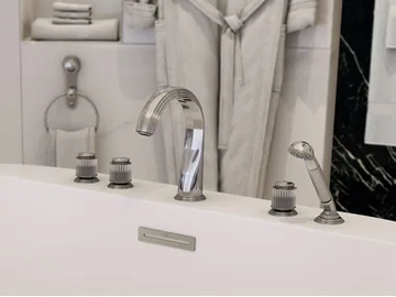 JAIPUR CRISTAL - Bath mixer and handshower supplied by progressive cartridge mixer by THG Paris - view 2
